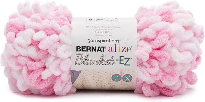 Bernat Alize Blanket 180g - White & Pink 37002