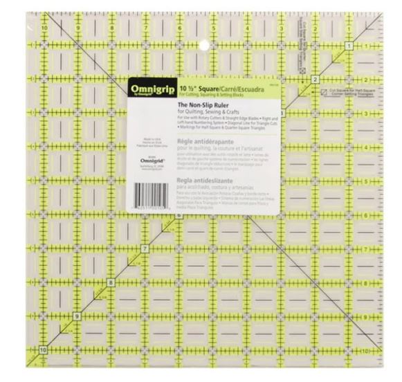 OmniGrip  Ruler 10.5" Square  RN105