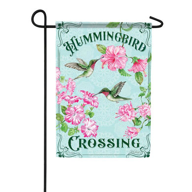 EB Garden Flag - Glitter H/bird Cross