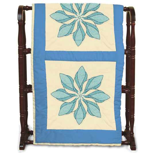 *18" Quilt Block - Floral Pinwheel
