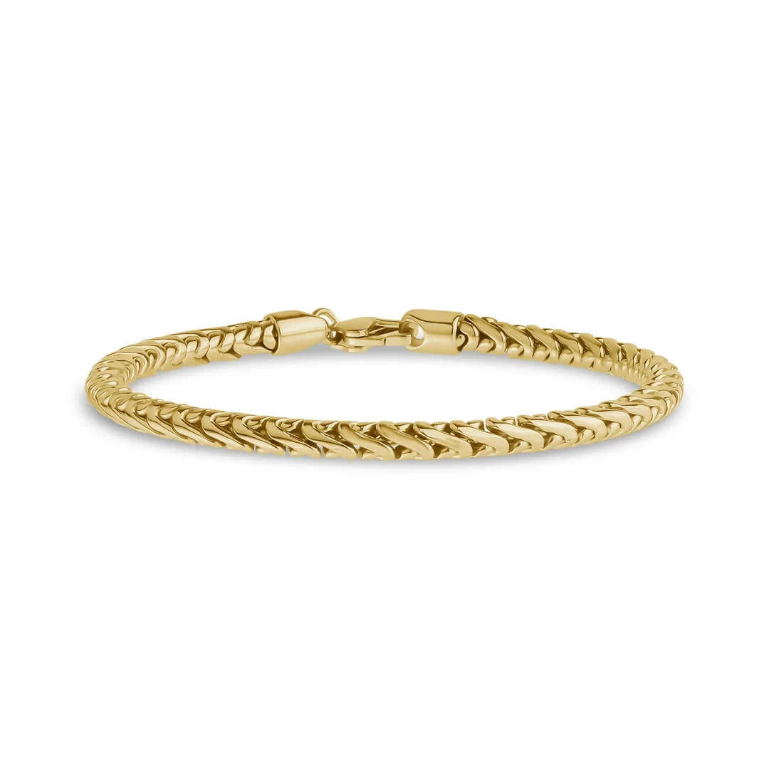 ARZ Bracelet - Gold Steel S-Link 4.5mm 8.5"