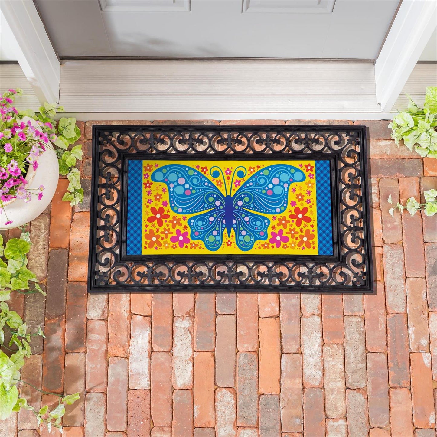Sassafras Insert - Welcome Mosaic Blue Butterfly