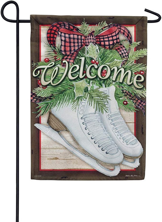 *EB Garden Flag - Skates & Pine