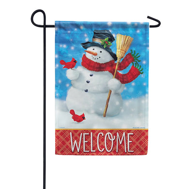 EB Garden Flag - Blustery Snowman