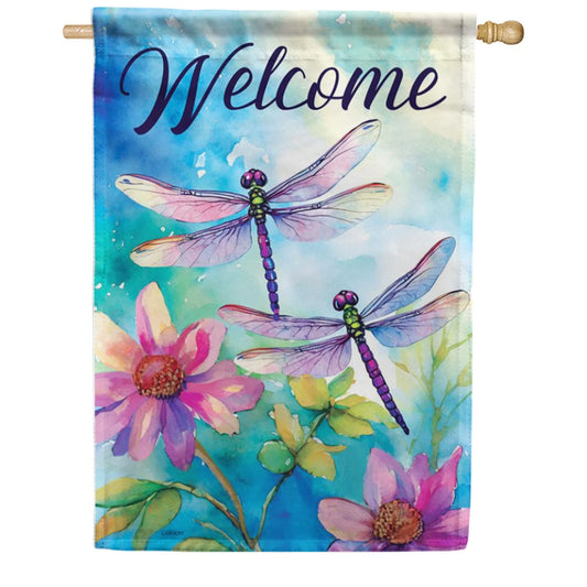 EB Lg  Flag - Dragonfly Splash