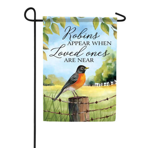 EB Garden  Flag - Robins Appear