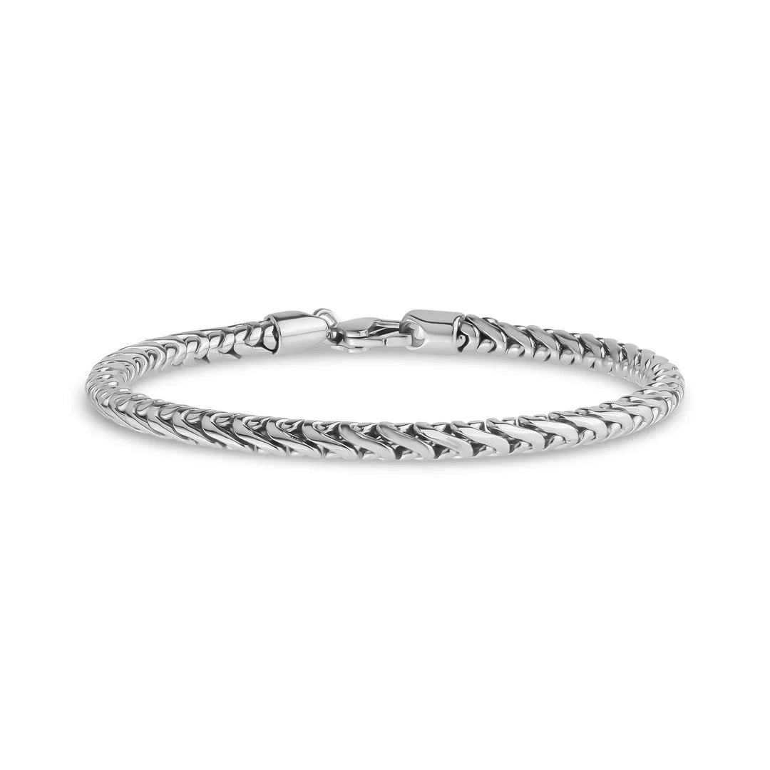 ARZ Bracelet - Silver Steel S-Link 4.5mm 8"