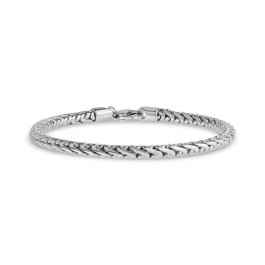 ARZ Bracelet - Silver Steel S-Link 4.5mm 8.5"