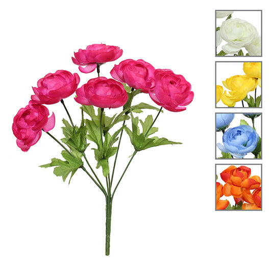 DD Cabbage Rose Bush 13" 5 Asst Colors 15942
