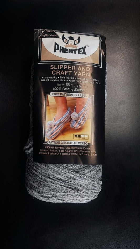*Phentex 3-Ply Olefin 85g - Black Heather 07044