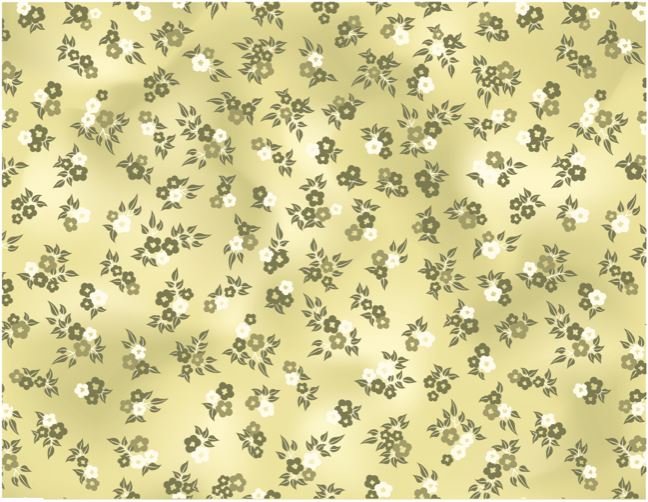 PM Printed 100% Cotton 44/45" - Daisy Floral Parchment