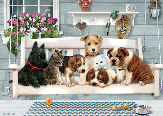 Tray Puzzle 35pc - Porch Swing Buddies (Puppies) 58885