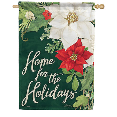 EB Lg Flag - Poinsettia Holidays