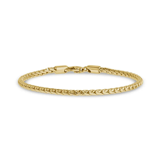 ARZ Bracelet - Gold Steel S-Link 3mm 8"