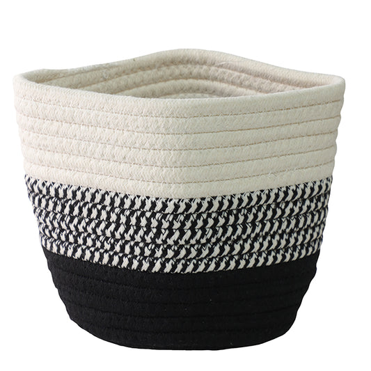 DD Cotton Pot Cover Black/Cream 16cm