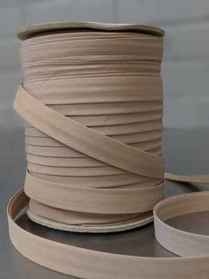 Polycotton Bias Tape Tan 40 - 13mm