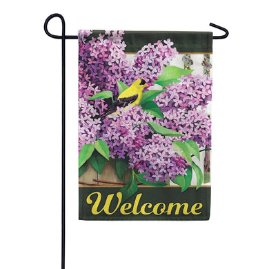 EB Garden Flag - Lilac Bucket
