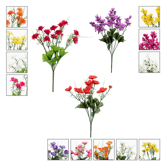 DD Mini Flowers 6 Asst Colors 15"