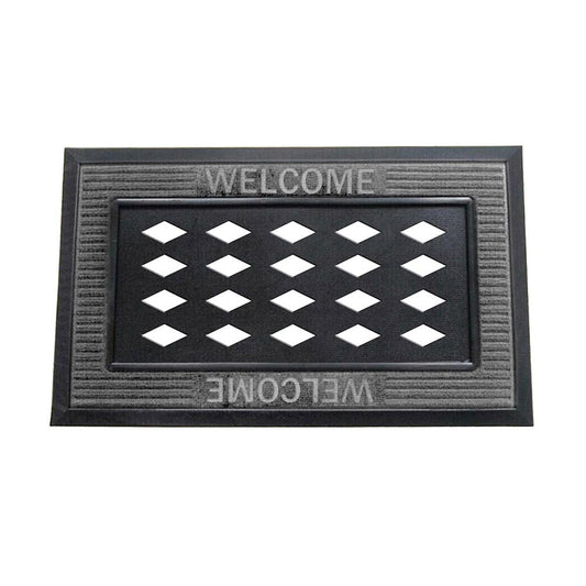 Sassafras Mat Tray - Welcome - Gray