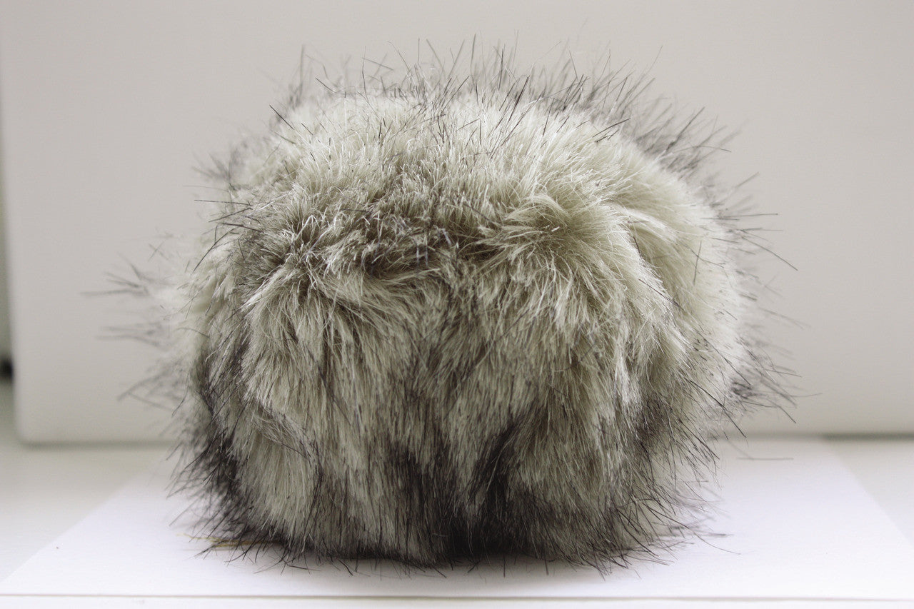 Bernat Faux Fur Pompom - Grey Lynx