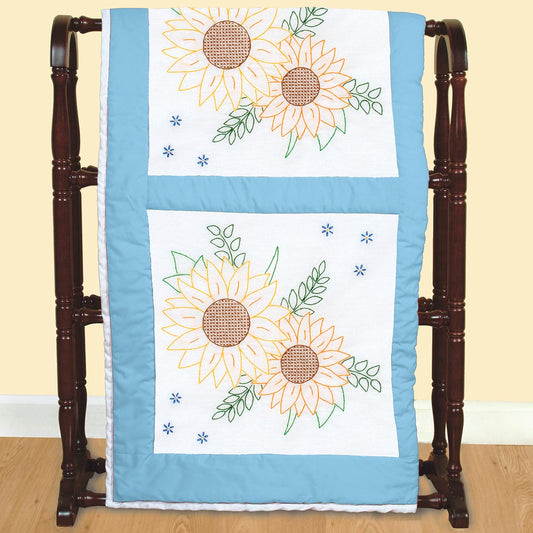 18" Quilt Blocks - Golden Sunflowers