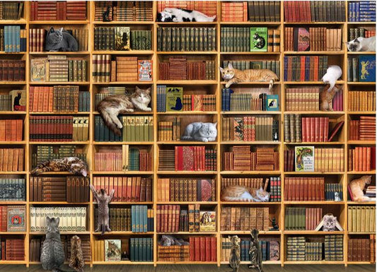 Puzzle 1000pc - Library Cat 80124