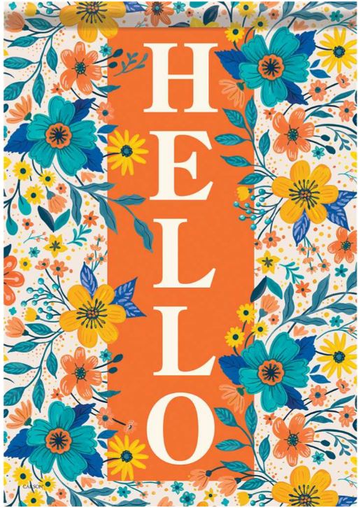 EB Garden Flag - Floral Hello 53870