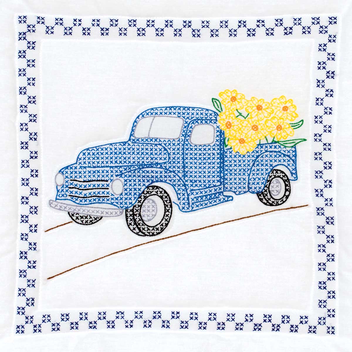 18" Quilt Block - Flower Delivery 714
