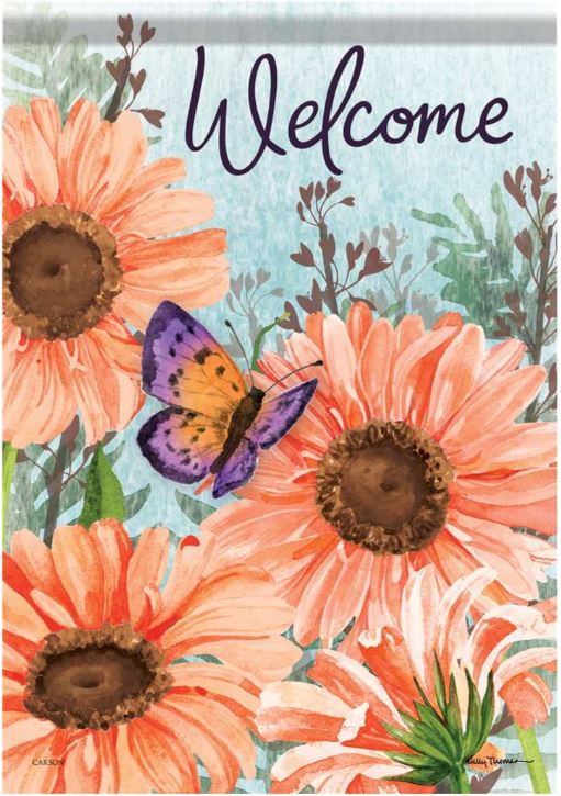 EB Garden Flag - Butterfly Gerberas 53815