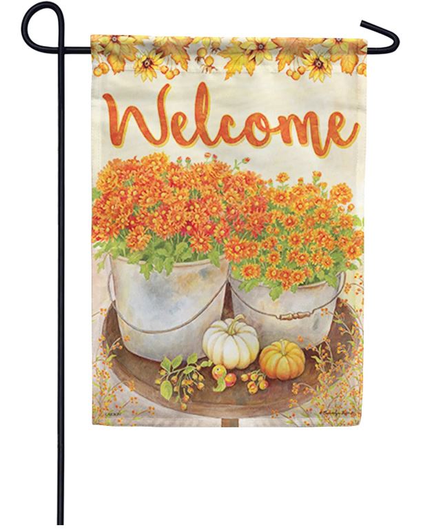 *EB Garden Flag - Mums & Pumpkins