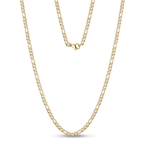 ARZ Necklace - Figaro Link 3.5mm 18" Gold