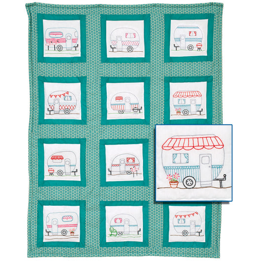 9" Quilt Blocks Campers 914