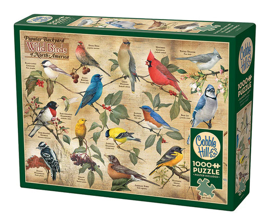 Puzzle 1000pc - Popular Backyard Wild Birds Of N.A 40179