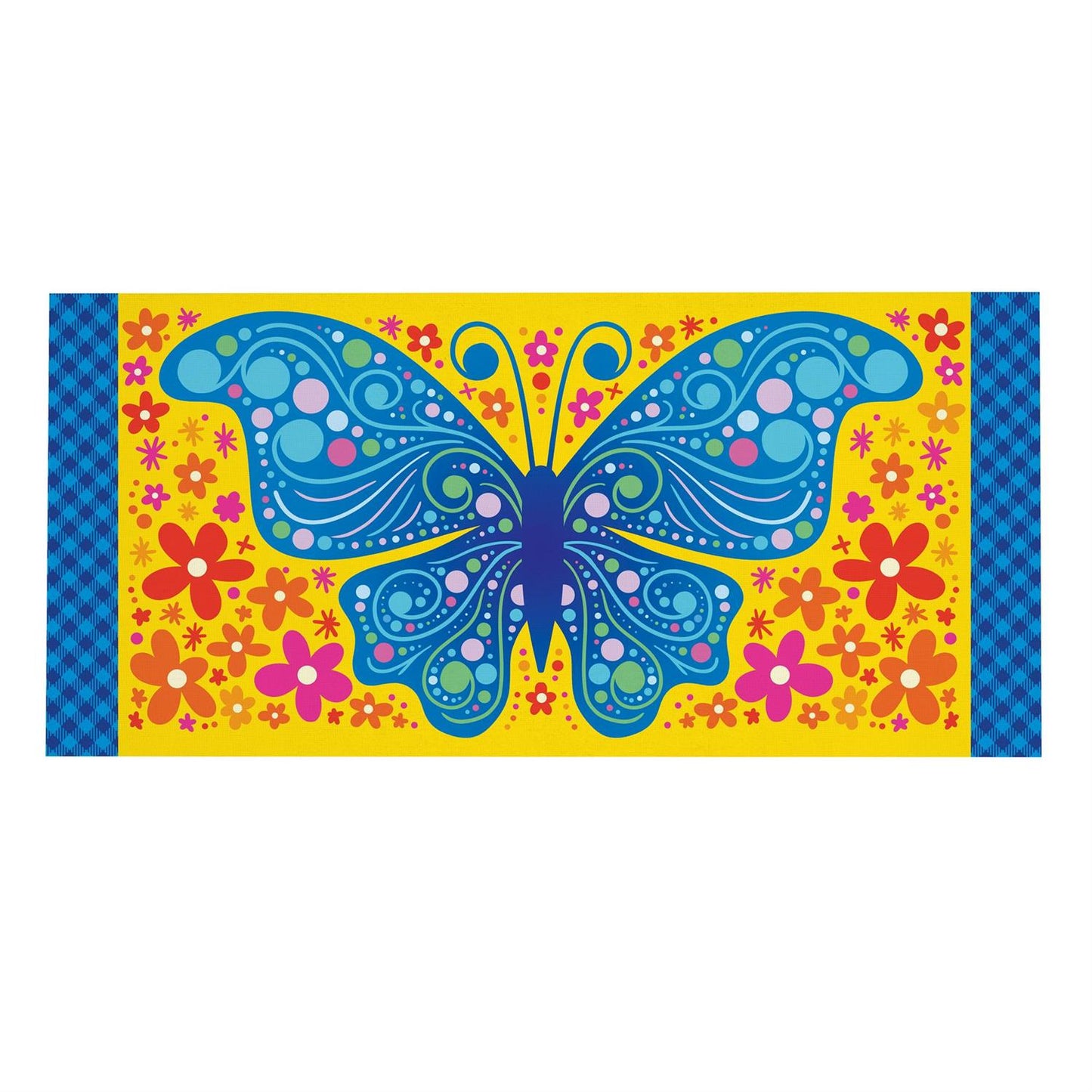 Sassafras Insert - Welcome Mosaic Blue Butterfly