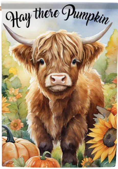 EB Garden Flag - Hey There Pumpkin (Cow)