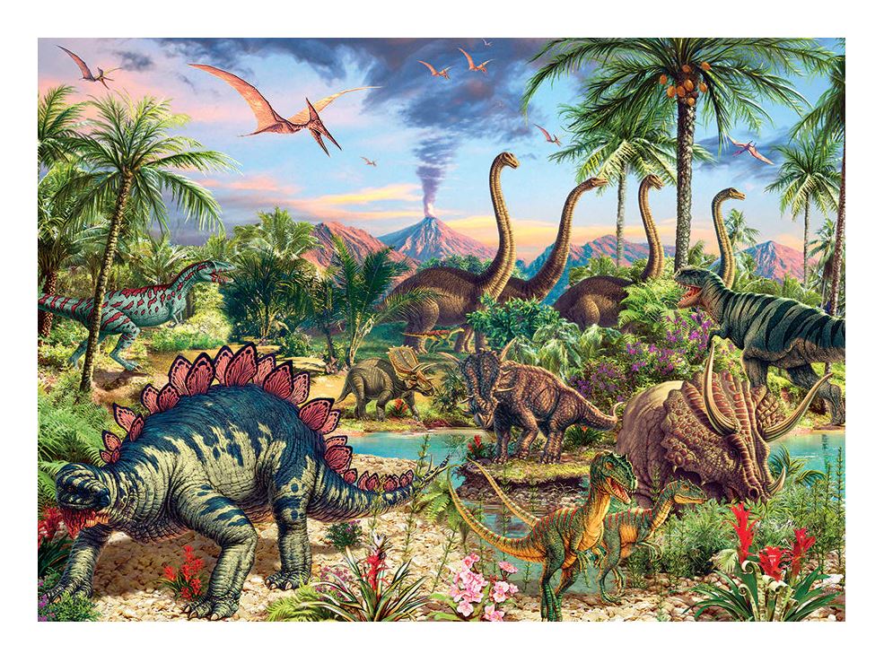 Puzzle 350Pc Family Pieces - Prehistoric Party