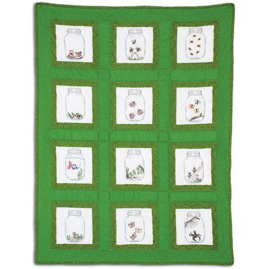 *9" Quilt Blocks Creatures In Jars 537
