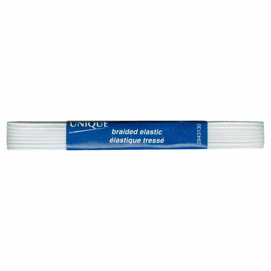 Unique Braided Elastic 13mm White 2843130