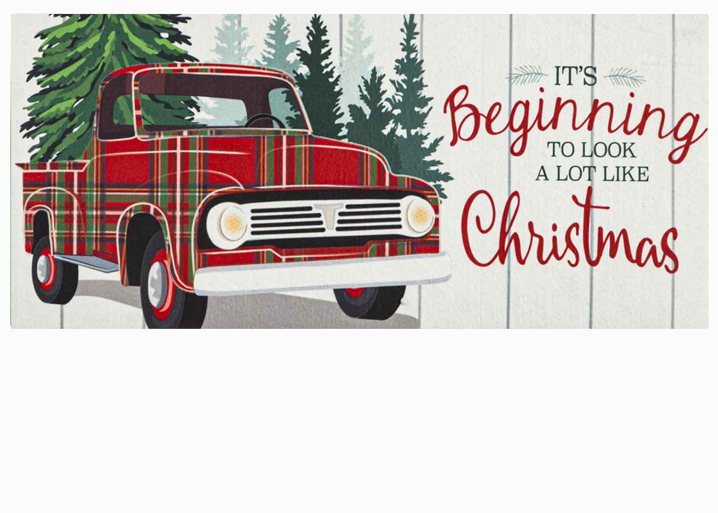 Sassafras Insert - Plaid Christmas Truck
