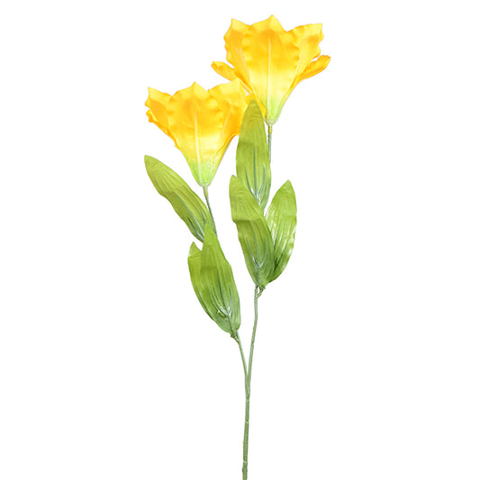 DD Hibiscus Spray Yellow 71cm