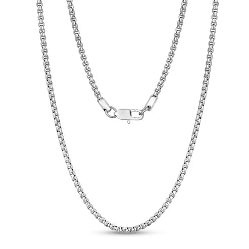ARZ Chain - Round Box Link 3mm 20" Silver