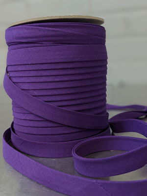 Polycotton Bias Tape Purple 24 - 13mm