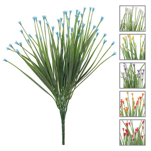 DD Frosted Grass Bush W/Mini Flowers Assorted 36cm