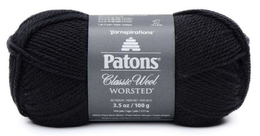 Patons Classic Wool Worsted 100g - Black 00226
