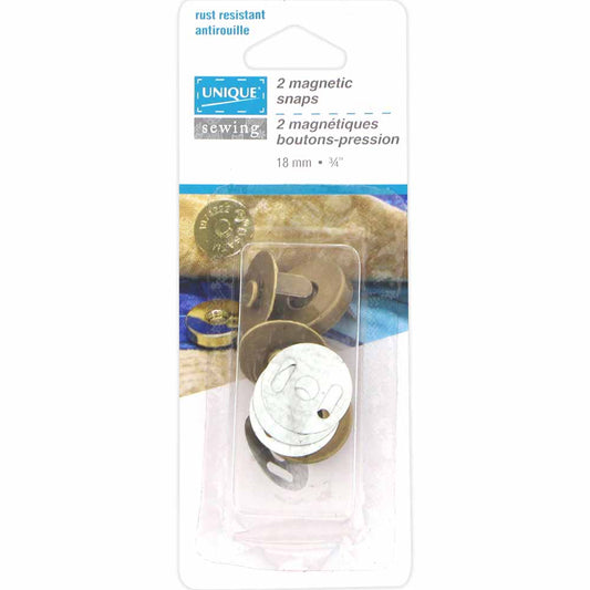 Unique Sewing Magnetic Snaps 18mm Antique Gold 3036756