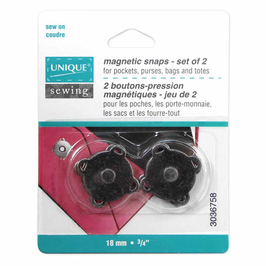 Unique Sew Magnetic Snaps Sew On 18mm Gunmetal 3036758