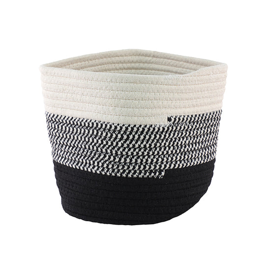 DD Cotton Pot Cover Black/Cream 20cm