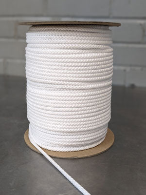 Braided Polycord White 5mm 197_B-001