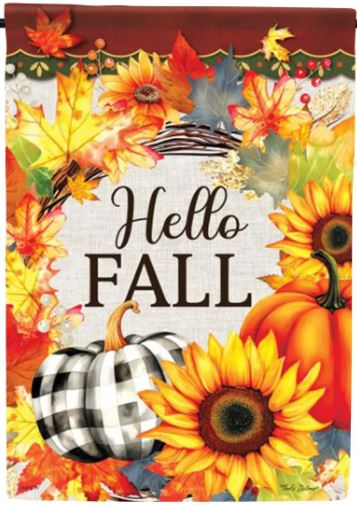 EB Lg Flag - Gingham Wreath