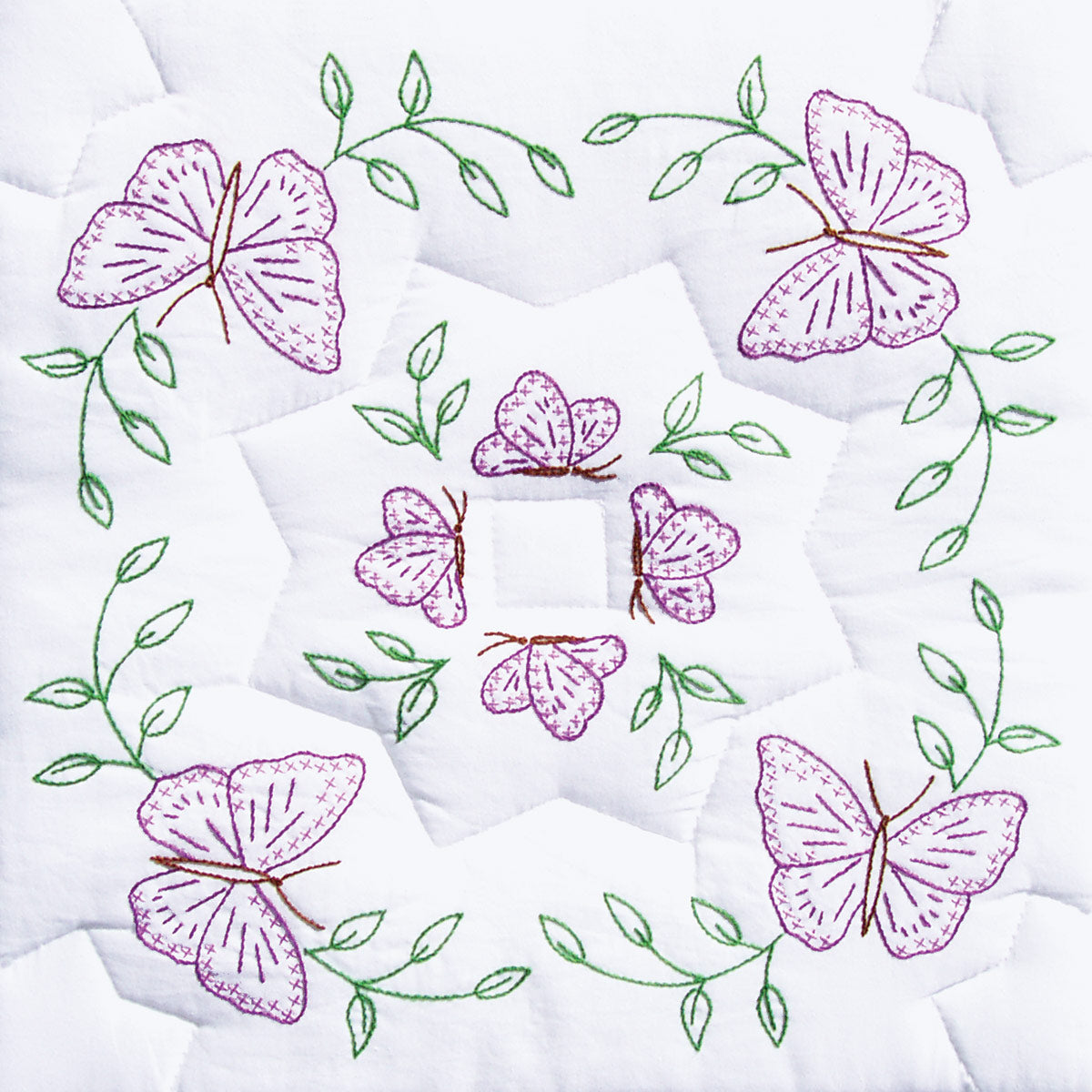 18" Quilt Block - Circle Of B'Flies 307